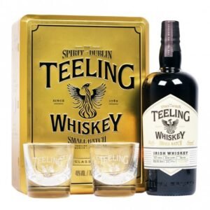Teeling Small Batch Whiskey - Gold Tin - 2 Glasses Gift Pack